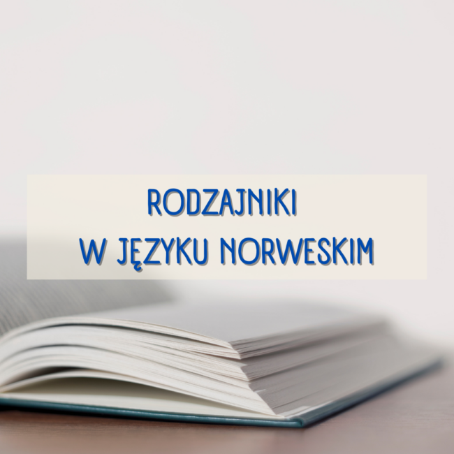 Rodzajniki w języku norweskim