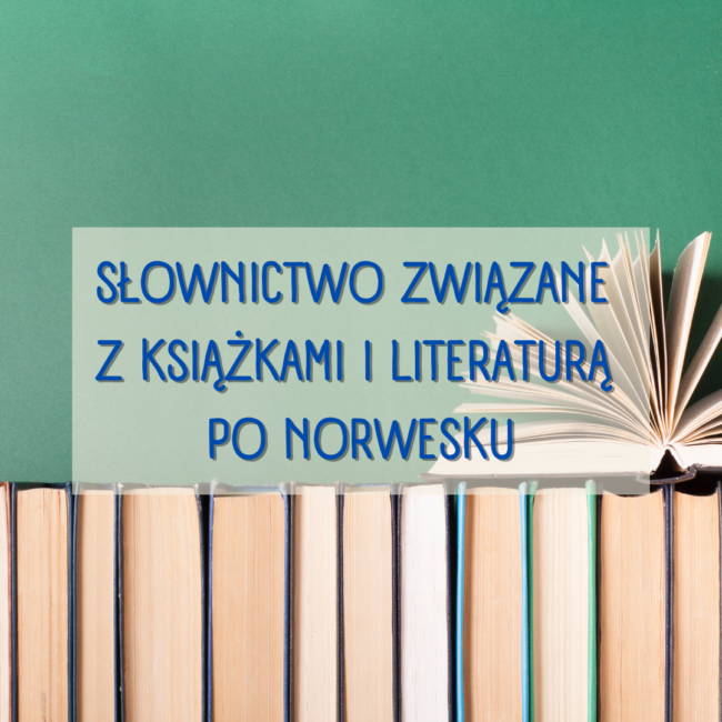 słownictwo związane z książkami i literaturą po norwesku - okładka